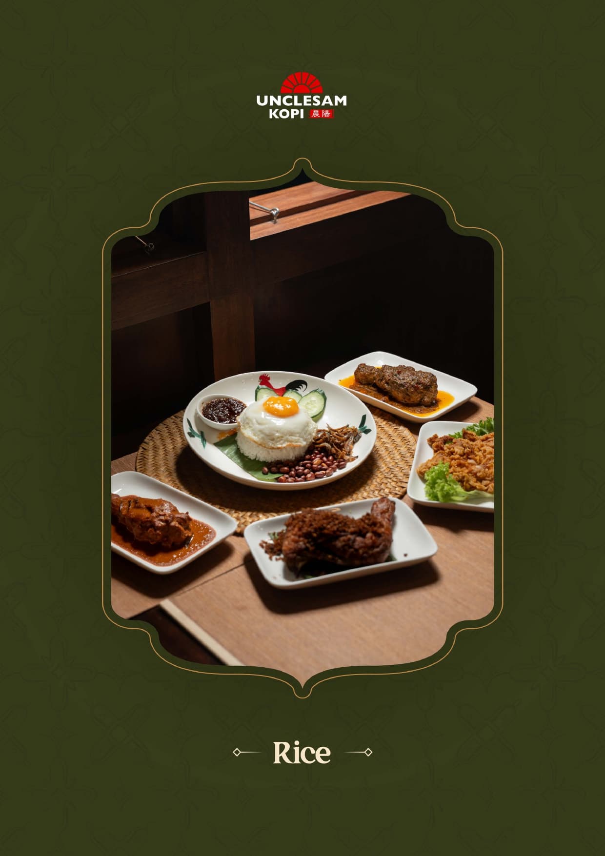 UNCLESAM KOPI Rice Menu - Page 3 - Authentic Malaysian Kopitiam Menu featuring rice dishes. Complete menu with prices and descriptions. Located at 10, Jalan Galloway, Bukit Bintang, 50150 Kuala Lumpur, Malaysia.