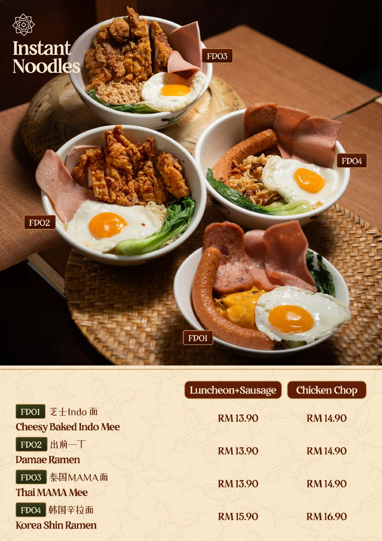 UNCLESAM KOPI Noodles Menu - Page 24 - Authentic Malaysian Kopitiam Menu featuring noodles dishes. Complete menu with prices and descriptions. Located at 10, Jalan Galloway, Bukit Bintang, 50150 Kuala Lumpur, Malaysia.