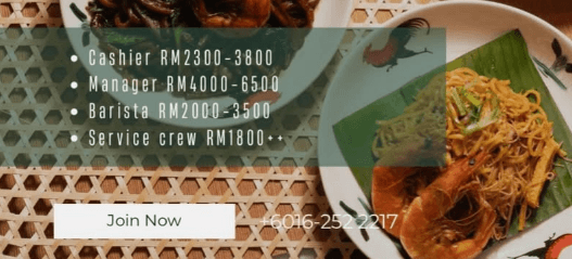 Unclesam Kopi job vacancy — Cashier, Manager, Barista, Service crew hiring